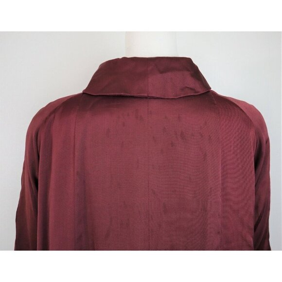 VINTAGE WOMEN'S MAROON LIGHT WEIGHT EVENING JACKET - BEADED - SIZE S/M - Picture 9 of 12